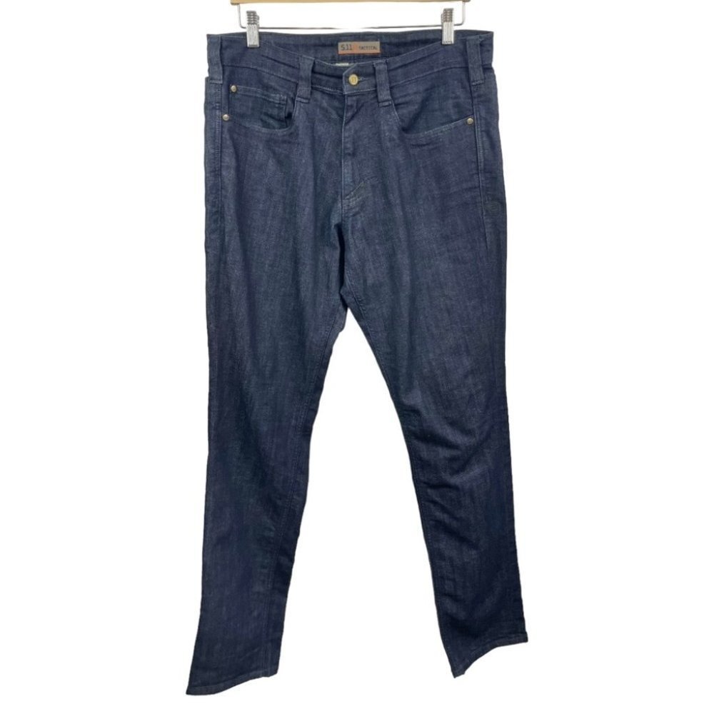 5.11 Tactical Defender Straight Fit Jeans in Dark Wash Indigo Size 33/34 - Picture 4 of 10